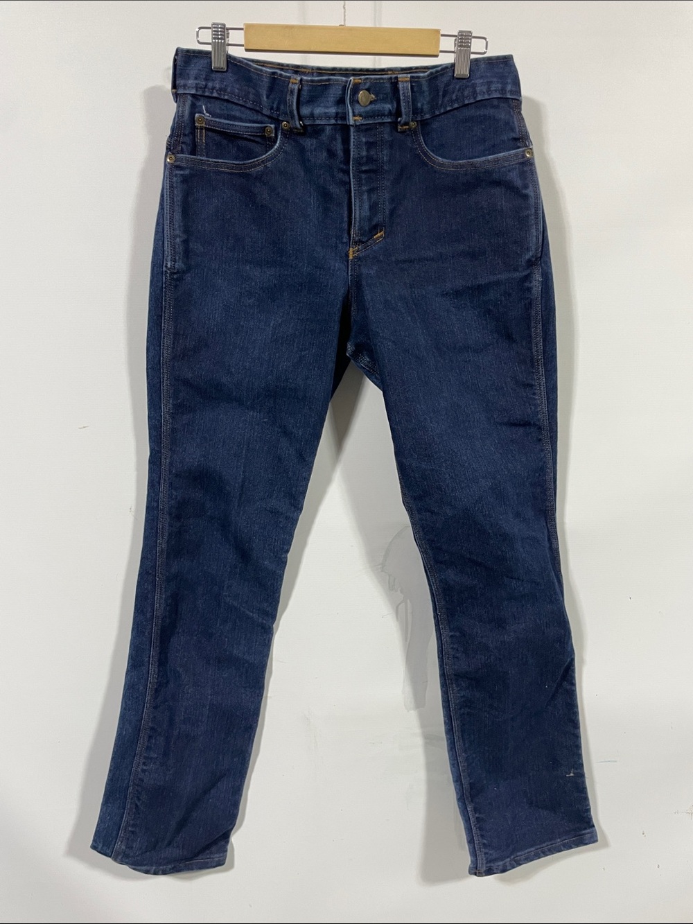 Origins Men's High-Rise Deep Blue Straight-Leg Jeans